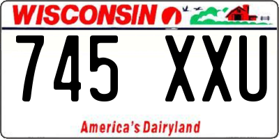 WI license plate 745XXU