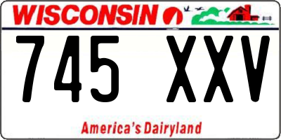 WI license plate 745XXV