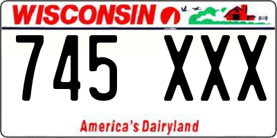 WI license plate 745XXX