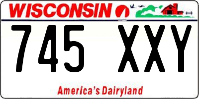 WI license plate 745XXY