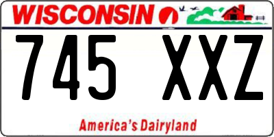 WI license plate 745XXZ
