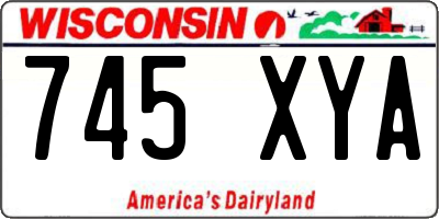 WI license plate 745XYA