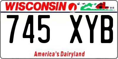 WI license plate 745XYB