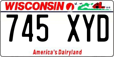 WI license plate 745XYD