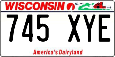 WI license plate 745XYE