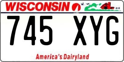 WI license plate 745XYG