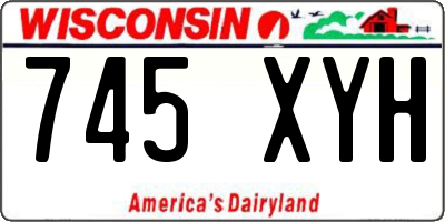 WI license plate 745XYH
