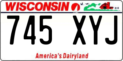WI license plate 745XYJ