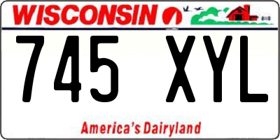 WI license plate 745XYL