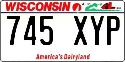 WI license plate 745XYP