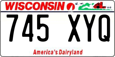 WI license plate 745XYQ