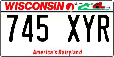 WI license plate 745XYR