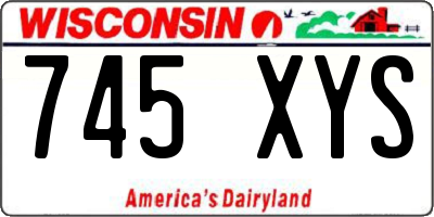 WI license plate 745XYS