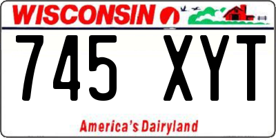 WI license plate 745XYT