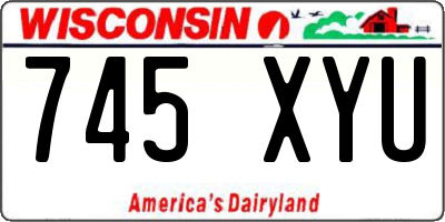 WI license plate 745XYU