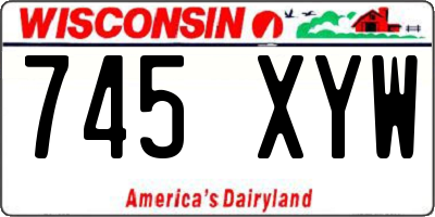 WI license plate 745XYW