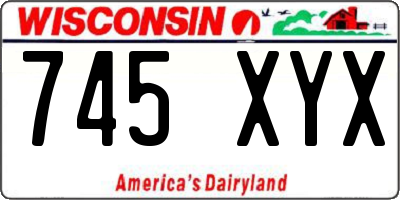 WI license plate 745XYX