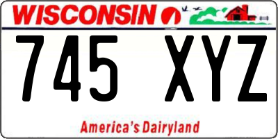 WI license plate 745XYZ