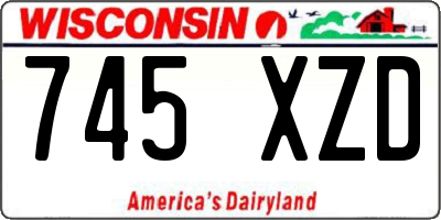 WI license plate 745XZD
