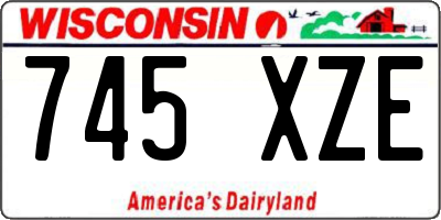 WI license plate 745XZE