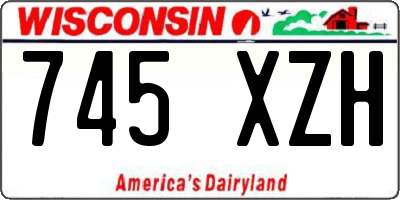WI license plate 745XZH