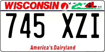WI license plate 745XZI
