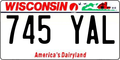 WI license plate 745YAL