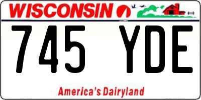 WI license plate 745YDE