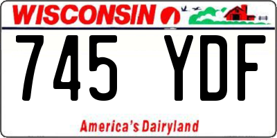 WI license plate 745YDF