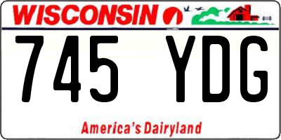 WI license plate 745YDG