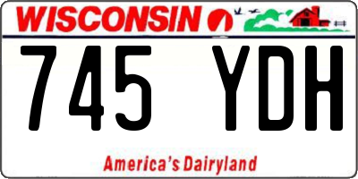 WI license plate 745YDH
