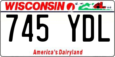 WI license plate 745YDL