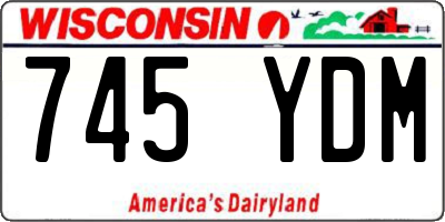 WI license plate 745YDM