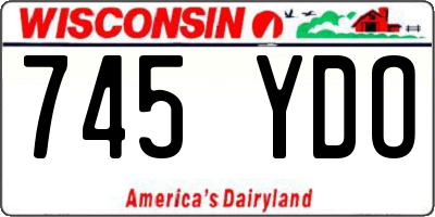 WI license plate 745YDO
