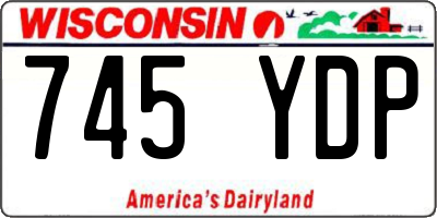 WI license plate 745YDP