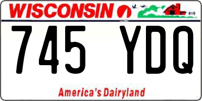 WI license plate 745YDQ