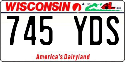 WI license plate 745YDS