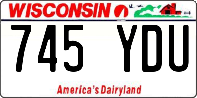 WI license plate 745YDU