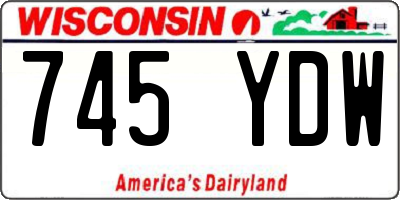 WI license plate 745YDW