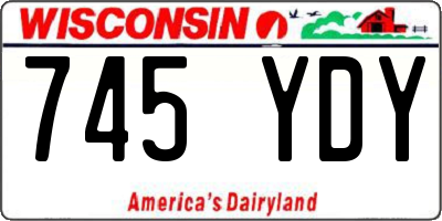 WI license plate 745YDY