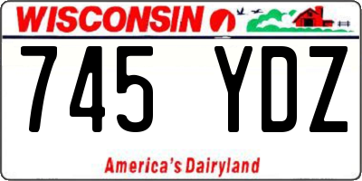 WI license plate 745YDZ