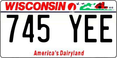 WI license plate 745YEE