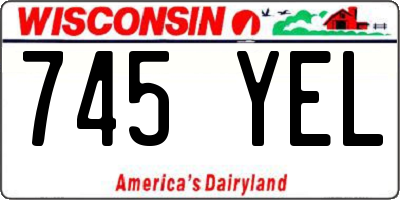 WI license plate 745YEL