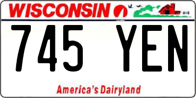 WI license plate 745YEN