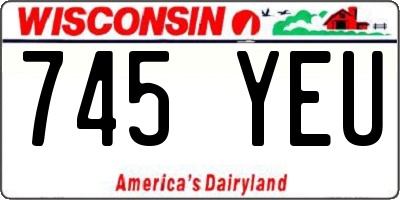 WI license plate 745YEU