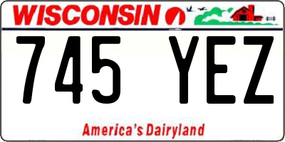 WI license plate 745YEZ