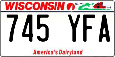 WI license plate 745YFA