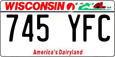 WI license plate 745YFC