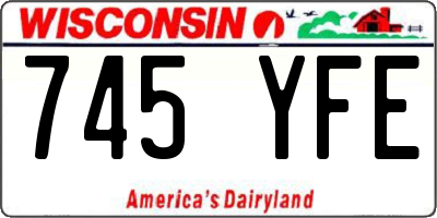 WI license plate 745YFE