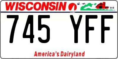 WI license plate 745YFF